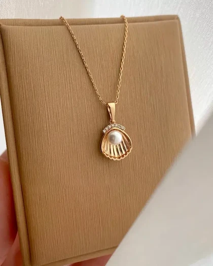 گردنبند مروارید و صدف ژوپینگ