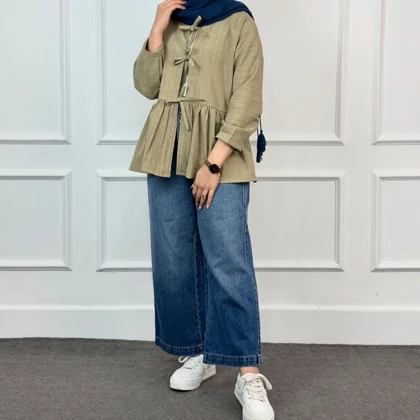 شومیز زنانه عروسکی چین‌دار