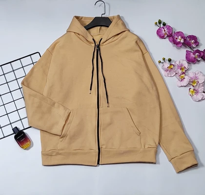 سویشرت کلاهدار داخل کرکی مدل ویانا کد 40201