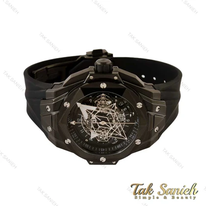 ساعت هابلوت کهکشانی مشکی مردانه Hublot-4346-G