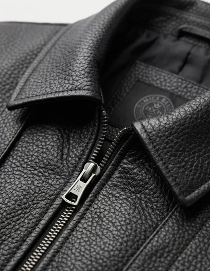 جکت چرم باکسی مدل Buckle