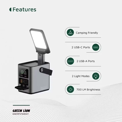 پاور استیشن 60000 میلی آمپر گرین لاین مدل GREEN LION 230W GNEMPST60KGY