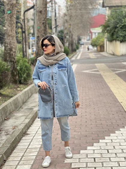 مانتو جین بلند