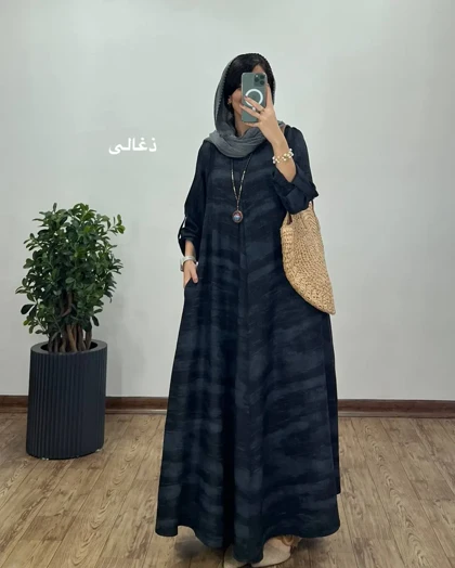 پیراهن مانتویی بلند سوپر کلوش فریال 4