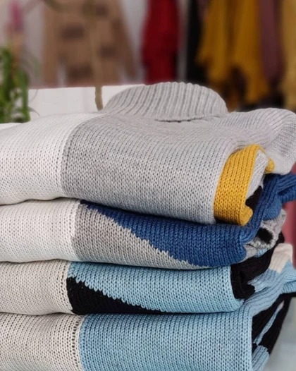 یقه اسکی بلند رنگارنگ وارداتی