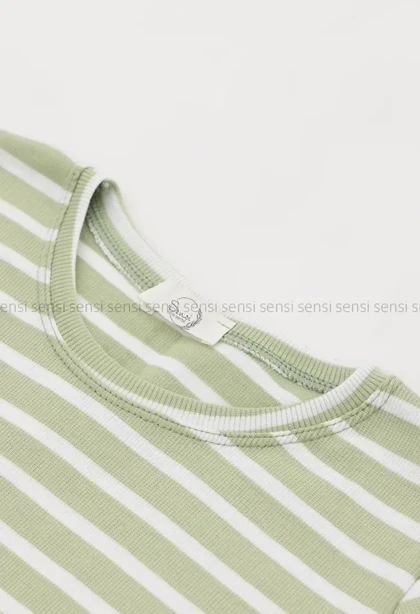 کراپ راه راه یقه گرد کد1004557