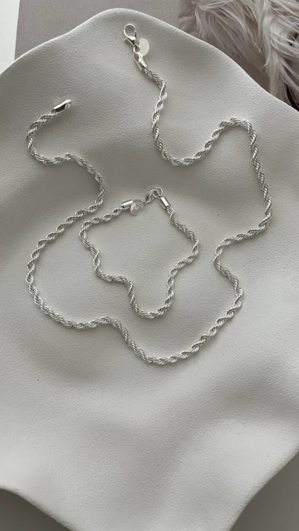 گردنبند و دستبند طنابی