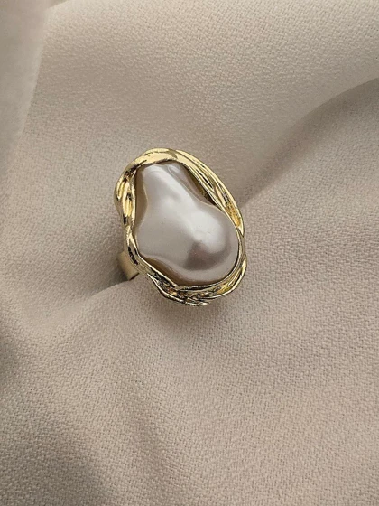 انگشتر مروارید دفرمه وارداتی