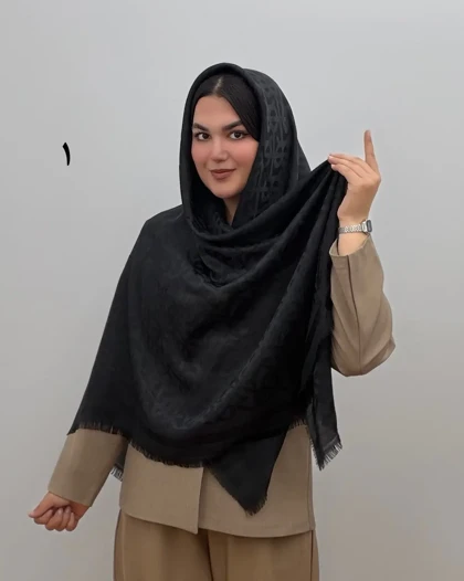 روسری مشکی قواره 140