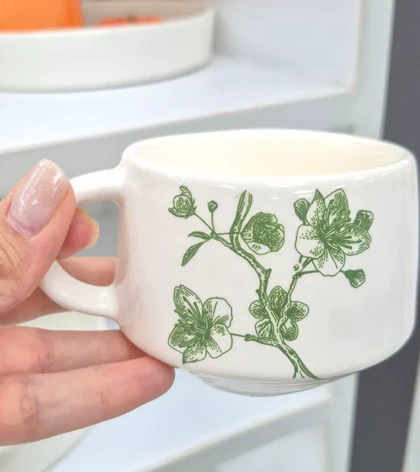 چای خوری دو نفره سرامیک گل و شکوفه