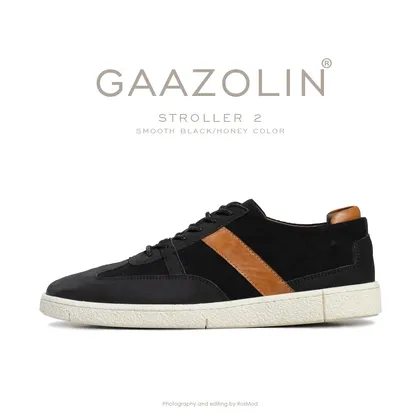 کتانی استرولر 2 گازولین مشکی مات - GAAZOLIN Stroller 2 Sneakers Smooth Black/Deep Honey