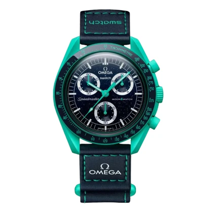 ساعت امگا سواچ ماموریت به زمین سرمه ای u-6916