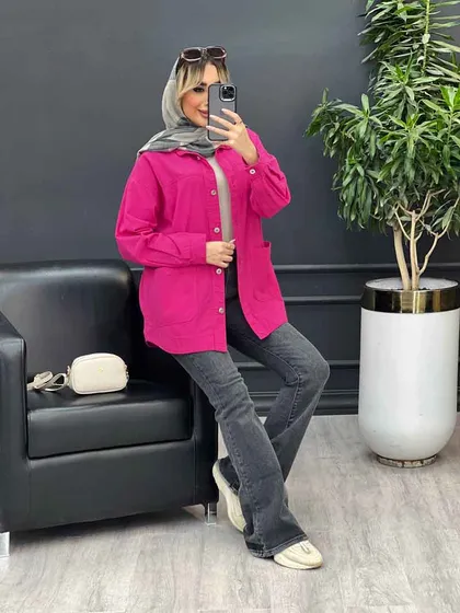 مانتو لینن برش‌دار
