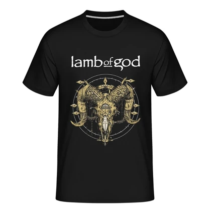 تیشرت طرح گروه متال لمب او گاد lamb of gad کد 02