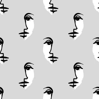 کاناپه تخت شو یک نفره نقاشی مینیمال صورت مدل M1128