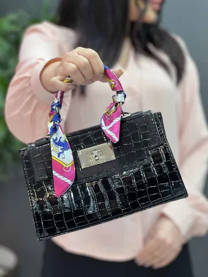 کیف دسته پارچه ای قفل چرخشی