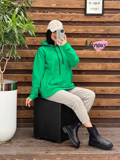 هودی کلاهدار پایین کش