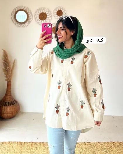 شومیز لینن غزال