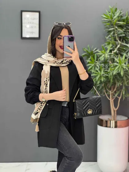 مانتو لینن پشت گت چهار جیب