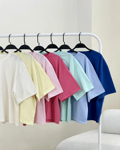 تیشرت باکسی پاستیلی