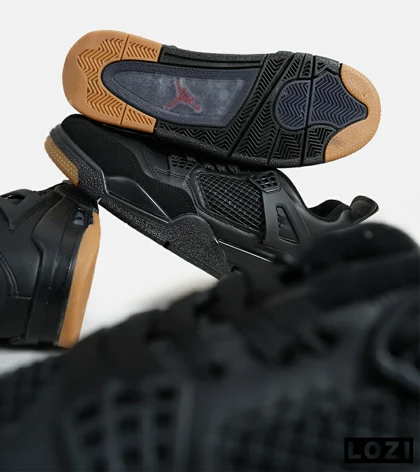 کتانی ساق‌دار بزرگ پا مشکی کرم Nike air jordan 4 مدل 6203