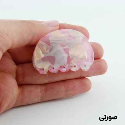 کلیپس دخترانه مدل بند انگشتی طرح صدفی آبرنگی