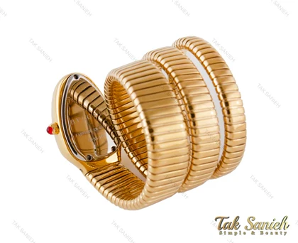 ساعت بولگاری ماری زنانه طلایی مشکی نگین‌دار Bvlgari-4022-L