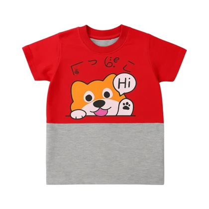 ست تیشرت آستین کوتاه و شلوارک راحتی پسرانه مدل PJ1397