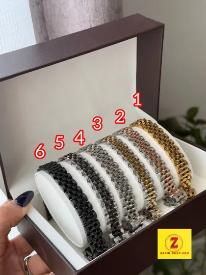 دستبند استیل مردانه زنانه رولکس