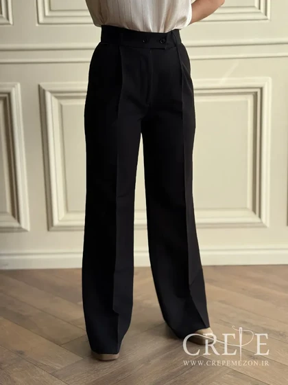 شلوار کرپ دوبل پیله دار قد 108