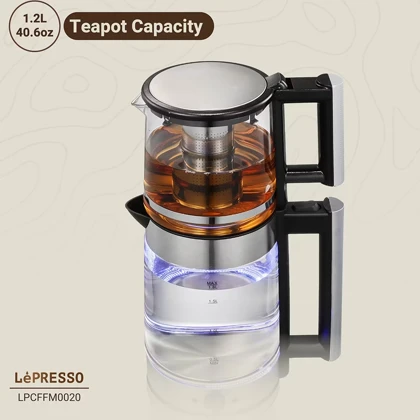 چای ساز برقی لپرسو Lepresso اصل مدل LPCFFM0020 طراحی شفاف
