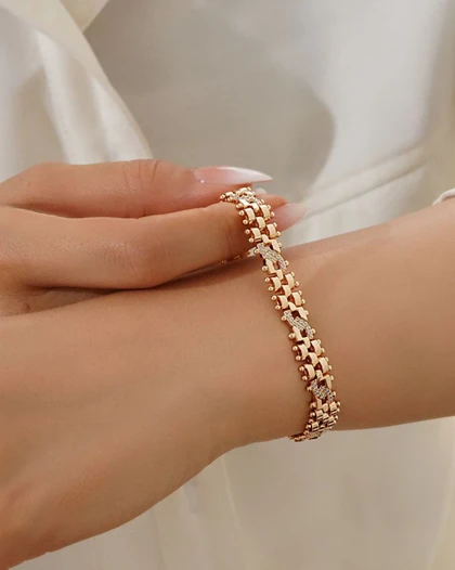 دستبند جلفایی نگین‌دار آروشا ژوپینگ