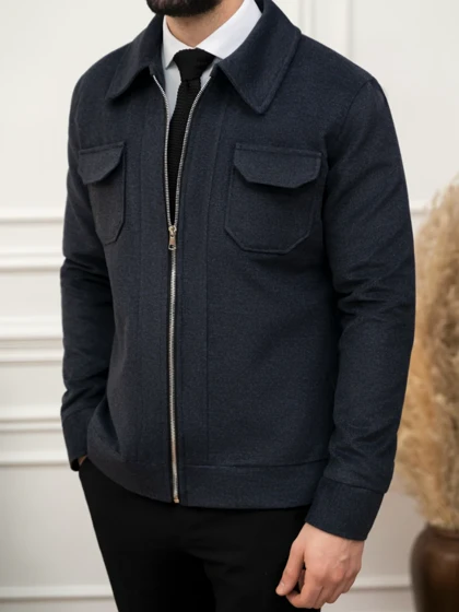 کاپشن کلاسیک سرمه ای کدj180