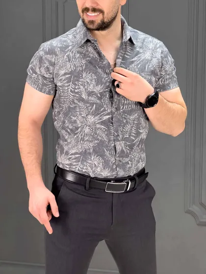 پیراهن 040541 ZARA خاکستری