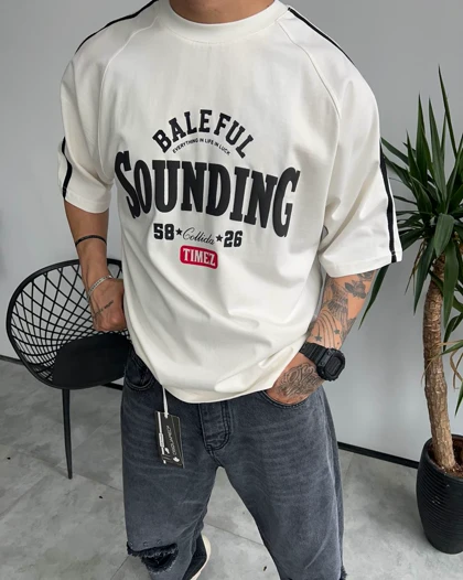 تیشرت یقه گرد SOUNDINGS رنگ سفید