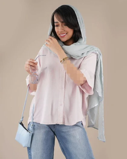 شومیز سیلک متینا کد 29555