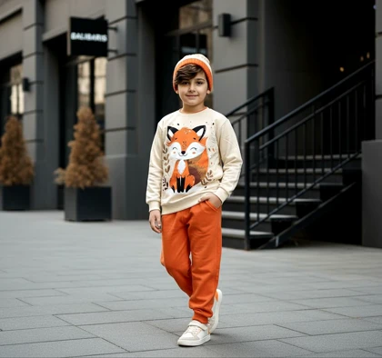 بلوز شلوار بچگانه طرح روباه