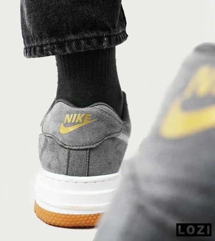 کفش کتانی مردانه بزرگ پا طوسی مشکی NIKE AIR FORCE مدل 4063