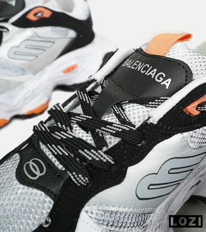 کفش کتانی مردانه و زنانه طوسی مشکی نارنجی BALENCIAGA مدل 6546