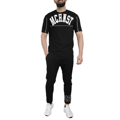 ست تیشرت و شلوار ورزشی اسپرت مچینست مدل M3-2B1846 مشکی