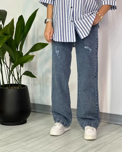 شلوار جین نیم بگ 1