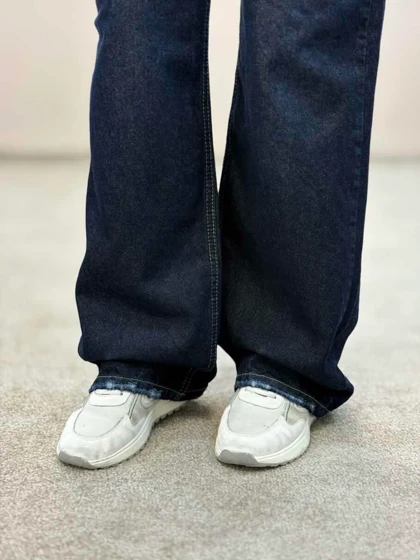 شلوار جین نیمبگ سرمه ای 6317