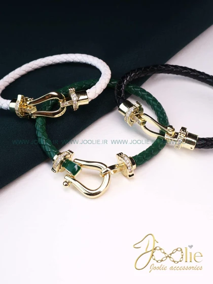 دستبند زنانه چرمی امگا کد B2187