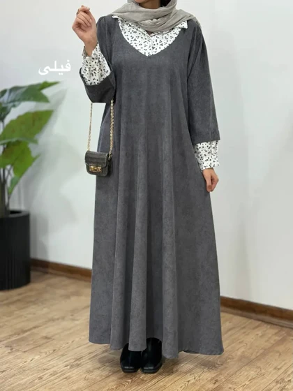 پیراهن مانتویی پاییزه نورین