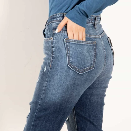 شلوارجین دخترونه مام فیت 13542 ZARA