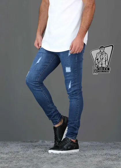 شلوار جین سورمه ای زاپ‌دار TOMMY