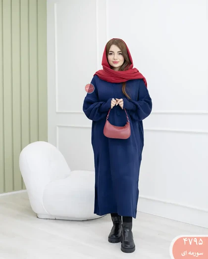 پیراهن بافت کلاه دار 4795