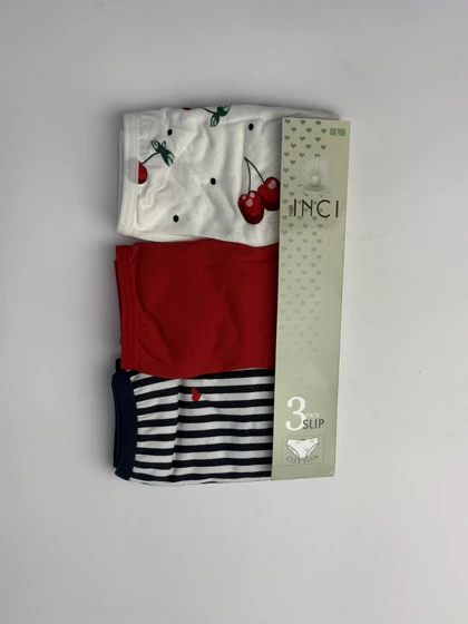 پک 3 تایی شورت زنانه نخ پنبه‌اینچی