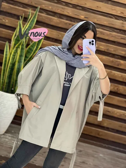 مانتو پانچ آستین حلقه