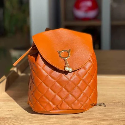 کوله مینی چرم فانتزی طرح گربه